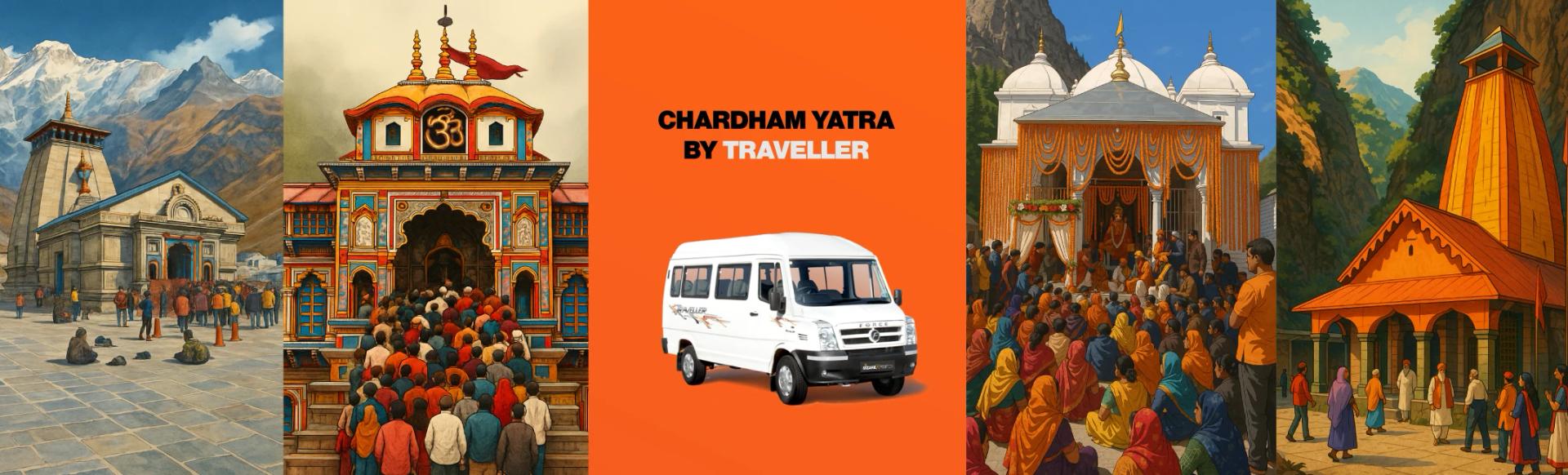 Delhi to Char Dham Yatra by Tempo Traveller