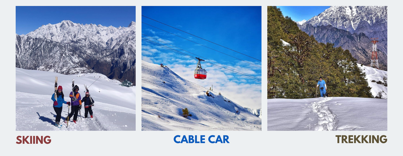 Auli Uttarakhand Activities(Skiing, Cable car, Trekking)