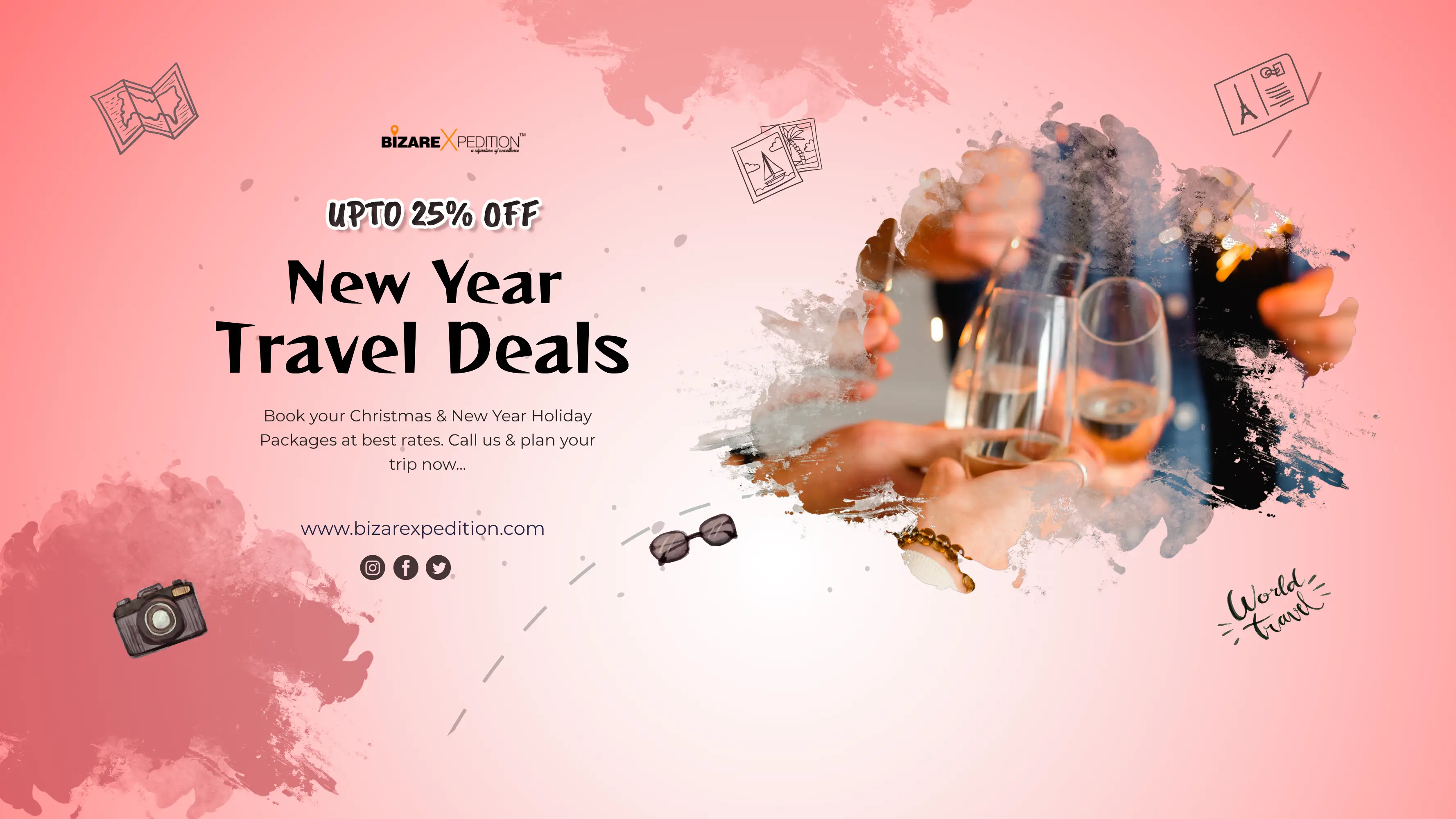 New Year Travel Deals UPTO 25 OFF